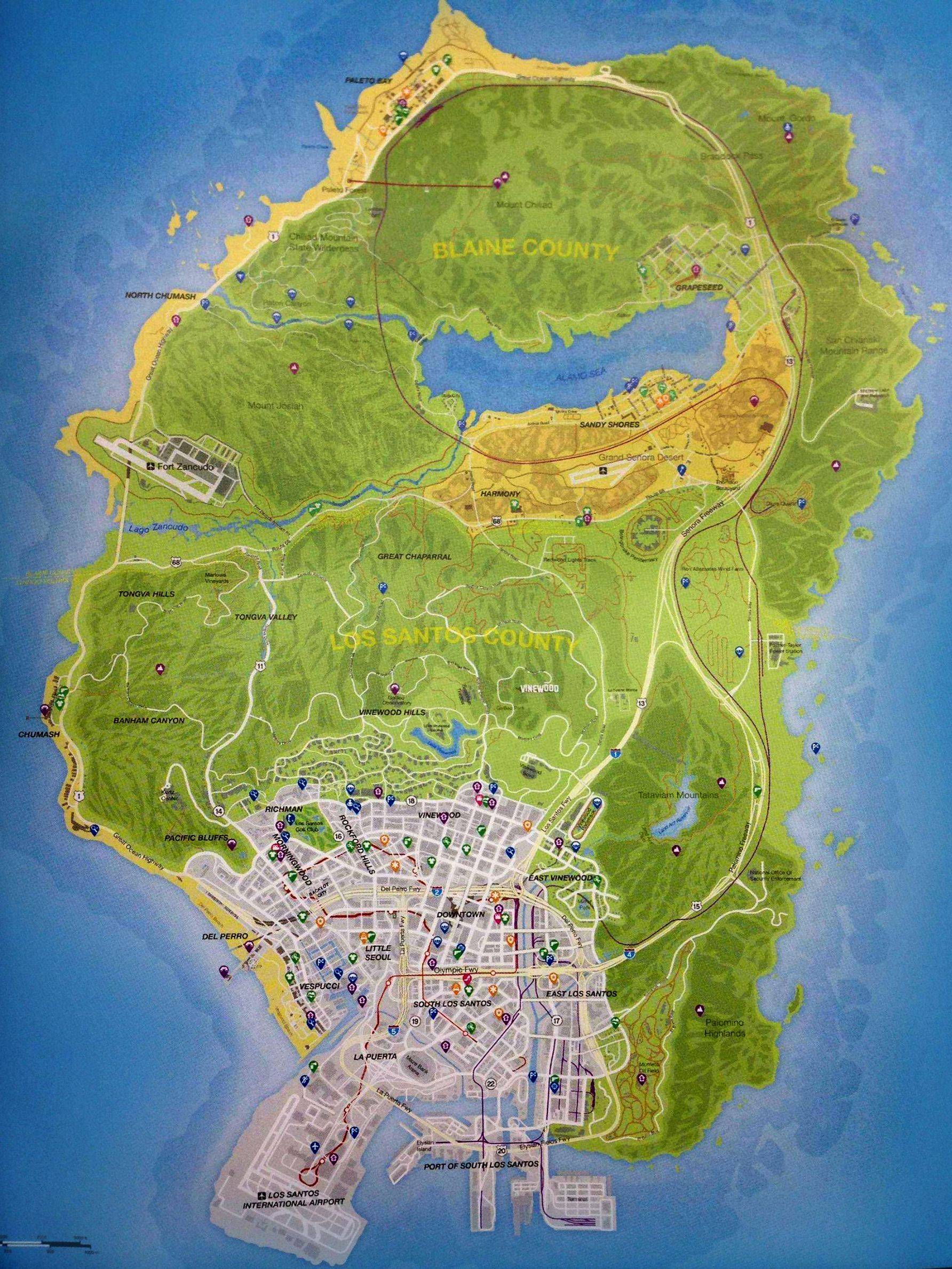gta mapa Image   GTA V Map. | GTA Myths Wiki | FANDOM powered by Wikia gta mapa