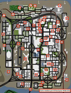 Fers à cheval GTA San Andreas (carte)