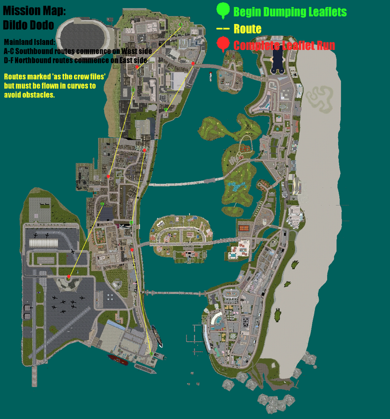 GTAVC Dildo Dodo mission map