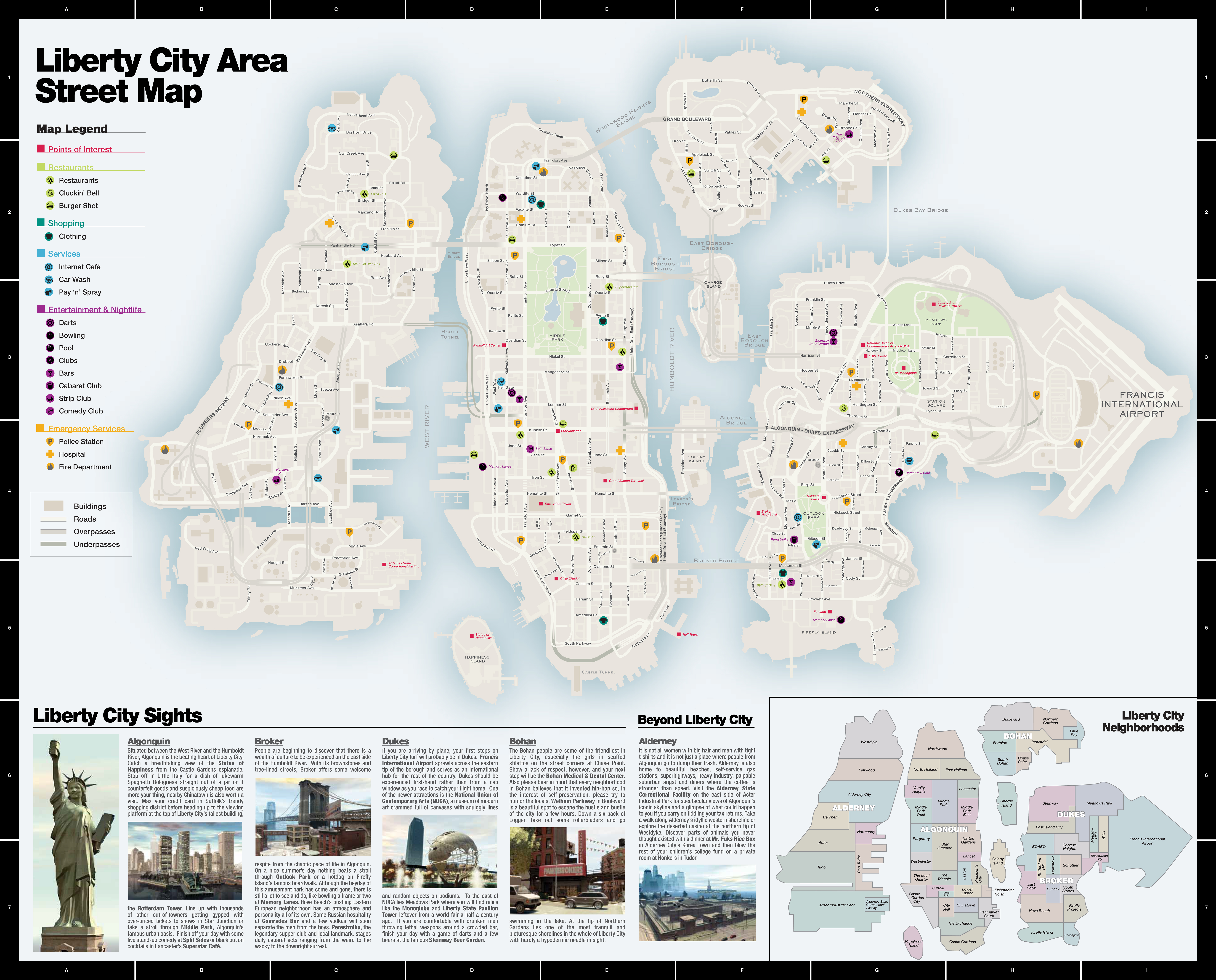 Liberty City Street Map Liberty City | GTA Wiki | Fandom