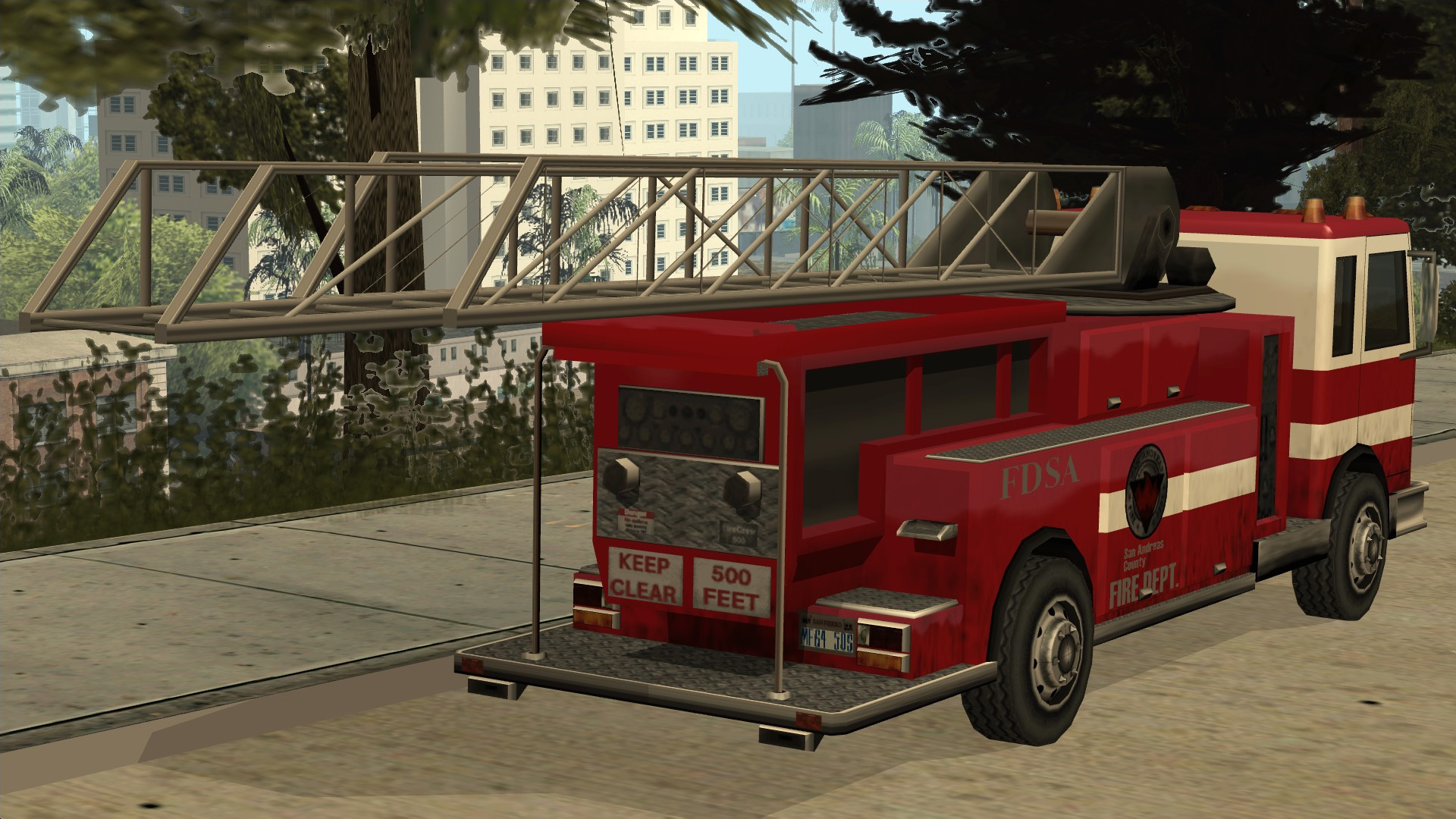 Image Firetruck Gtasa Ladder Rear Gta Wiki Fandom Powered By