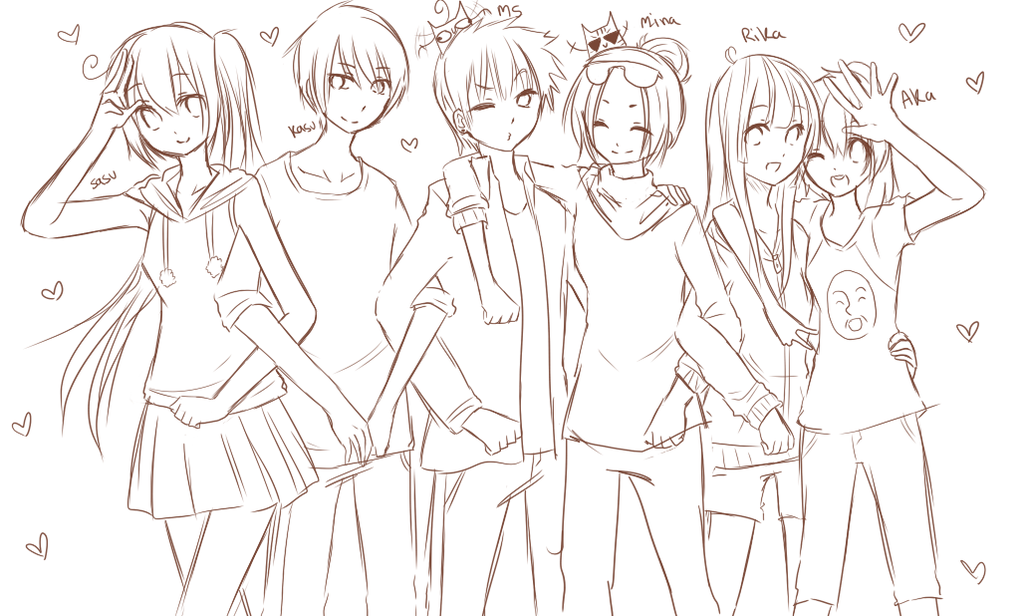 Anime Drawings Friends,How To Draw A Anime Girl Body Step By Step For Beginners