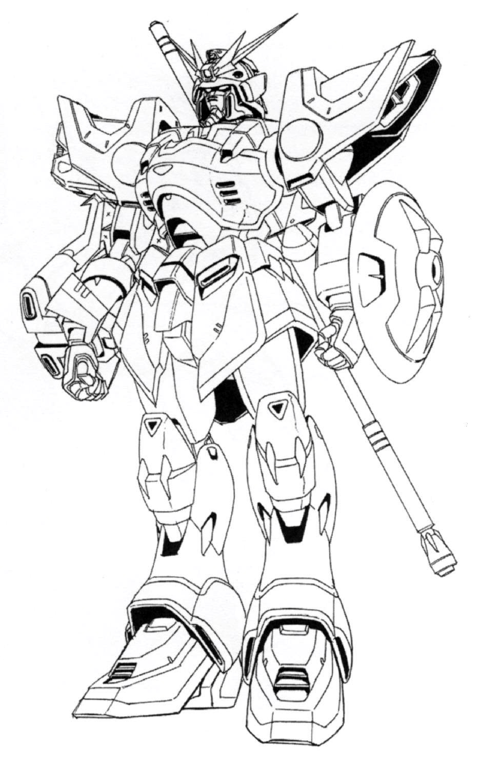 Image - XXXG-01S Gundam Shenlong Front View Lineart.jpg | The Gundam