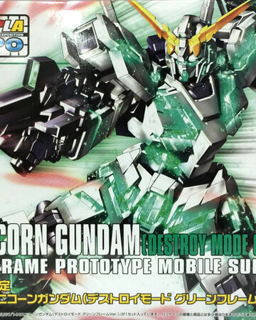 Wallpaper Hguc Rx 0 Unicorn Gundam Destroy Mode Green Frame Ver Desktop Wallpaper