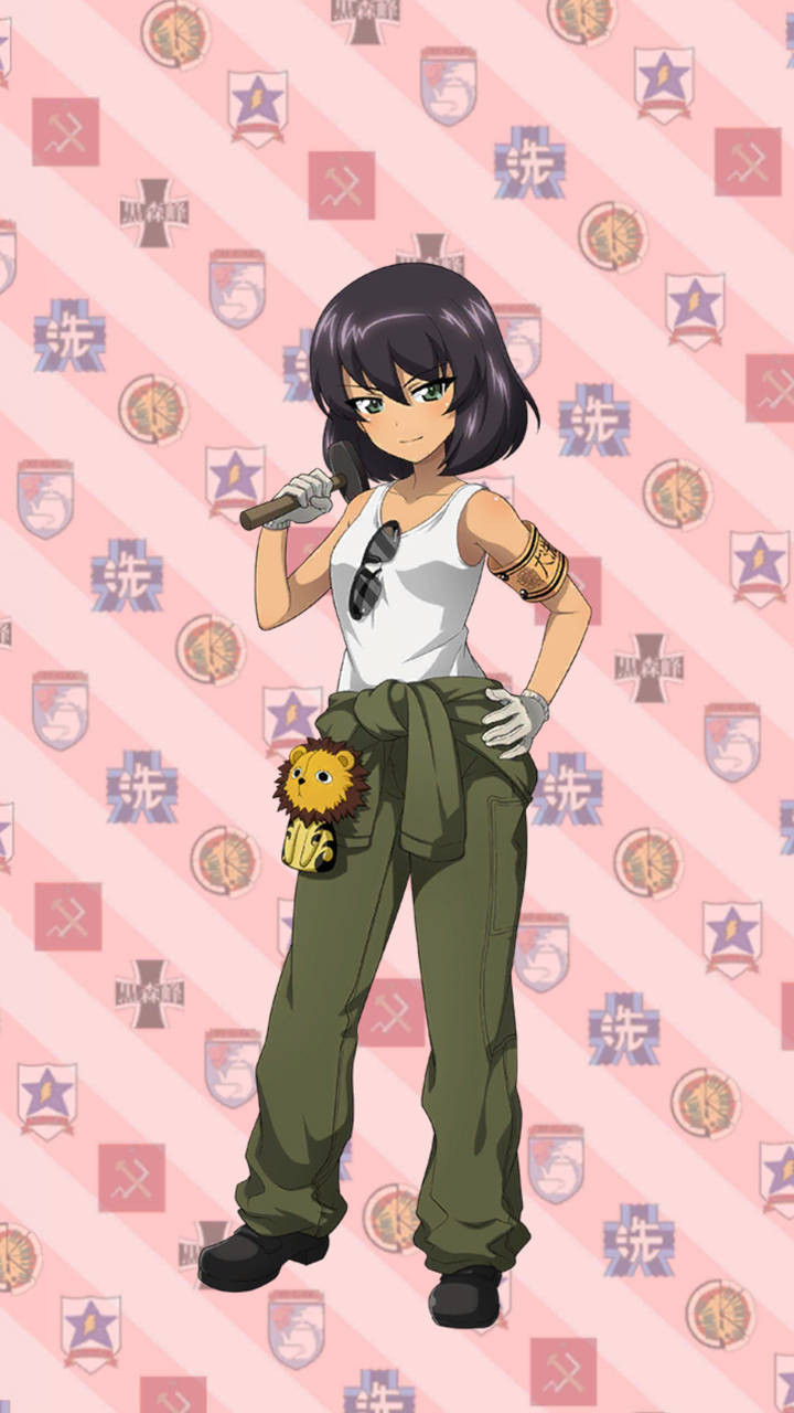 Image Hoshino Military Outfit Upbystanpng Girls Und Panzer Wiki Fandom Powered By Wikia 