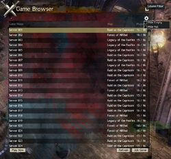 PvP Game Browser at release