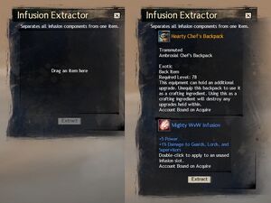 Infusion Extraction Device window
