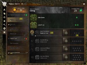 Mastery interface
