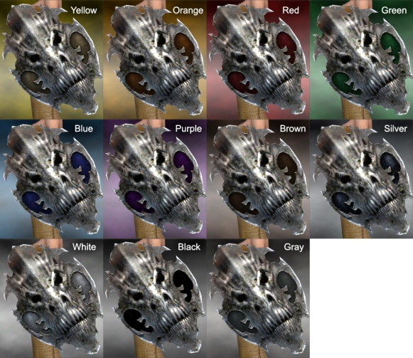 Skull Shield Dye Chart