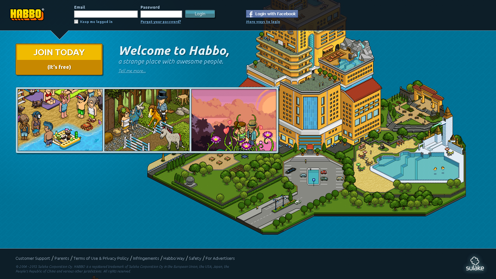 The Current Landing Page Of Habbo Captured April 2013 The Current Landing Page Of Habbo Captured April 2013