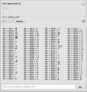 Alt Codes Habbo Wiki Fandom - emoji alt codes for roblox