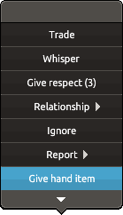 Hand Item bar