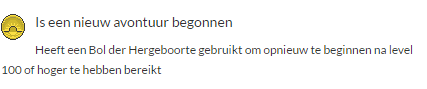 Achievement orbofrebirth