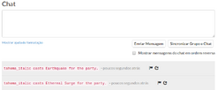 Chat do grupo