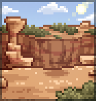 Background dusty canyon