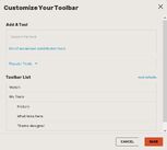 Wiki Toolbar customize dialog