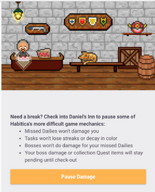 Tavern, and checking into the Inn
