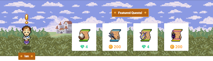 Quest shop banner npc