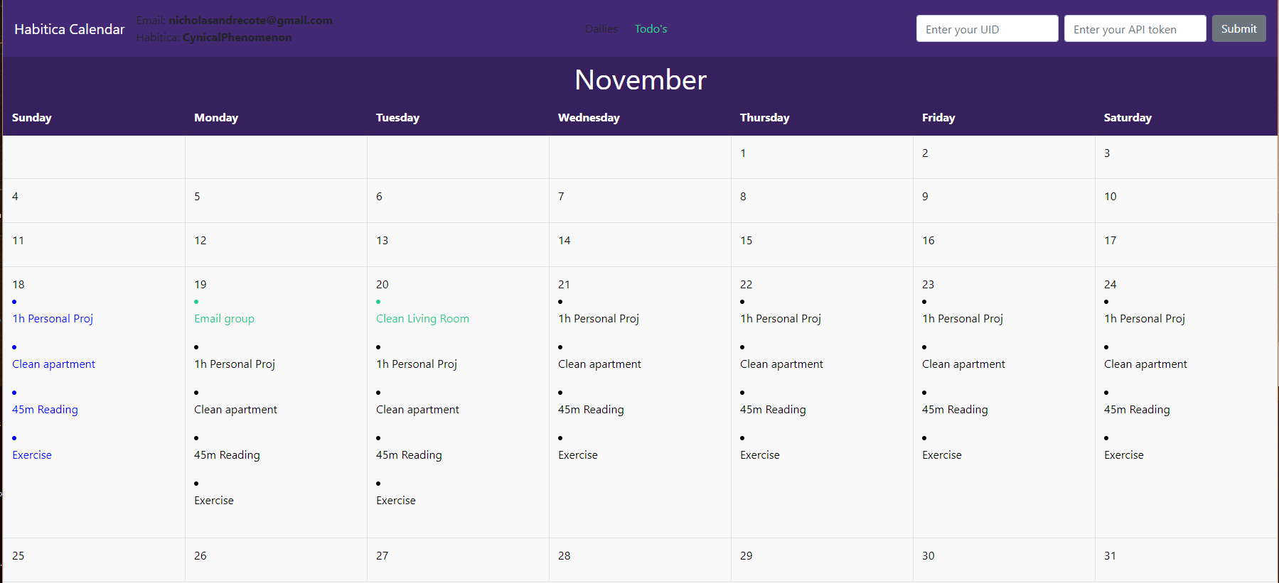 HabitCalendar Habitica Wiki Fandom