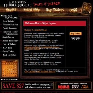Halloween Horror Nights Tales Of Terror Halloween Horror Nights