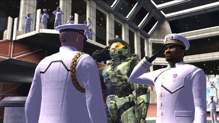 Image result for sergeant avery johnson halo salute