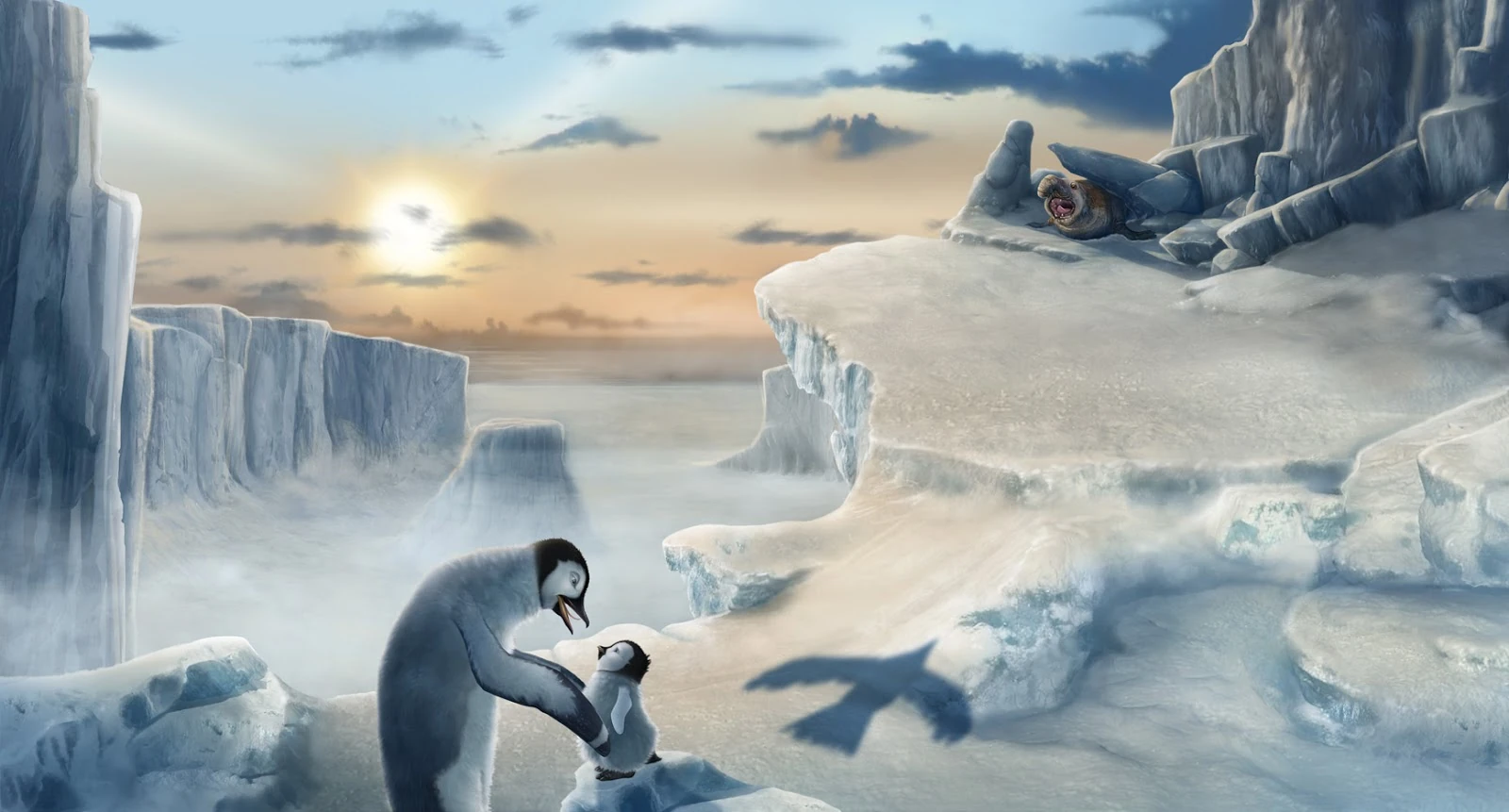 Image HF2 Storybook Mumble 'rescues' Eric.jpg Happy Feet Wiki