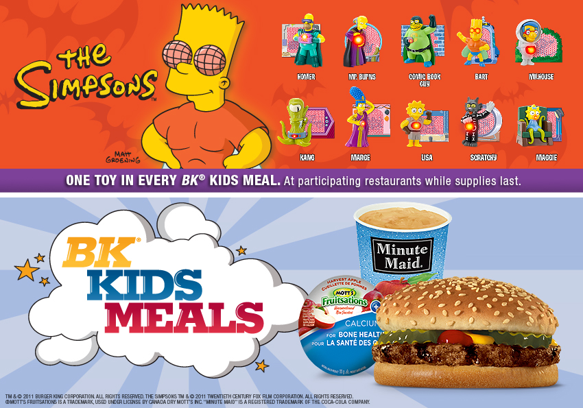 the simpsons burger king toys