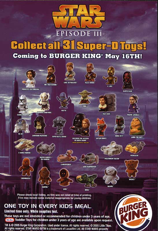 Star Wars Burger King Clone Trooper 2005 Episode 3
