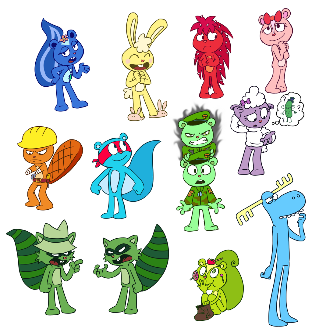 Как нарисовать happy tree friends