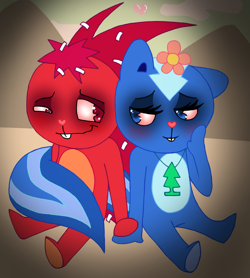 Happy Tree friends петуния и Гиглс. Happy Tree friends Petunia. HTF Petunia x flaky. Happy Tree friends Petunia x Nutty.