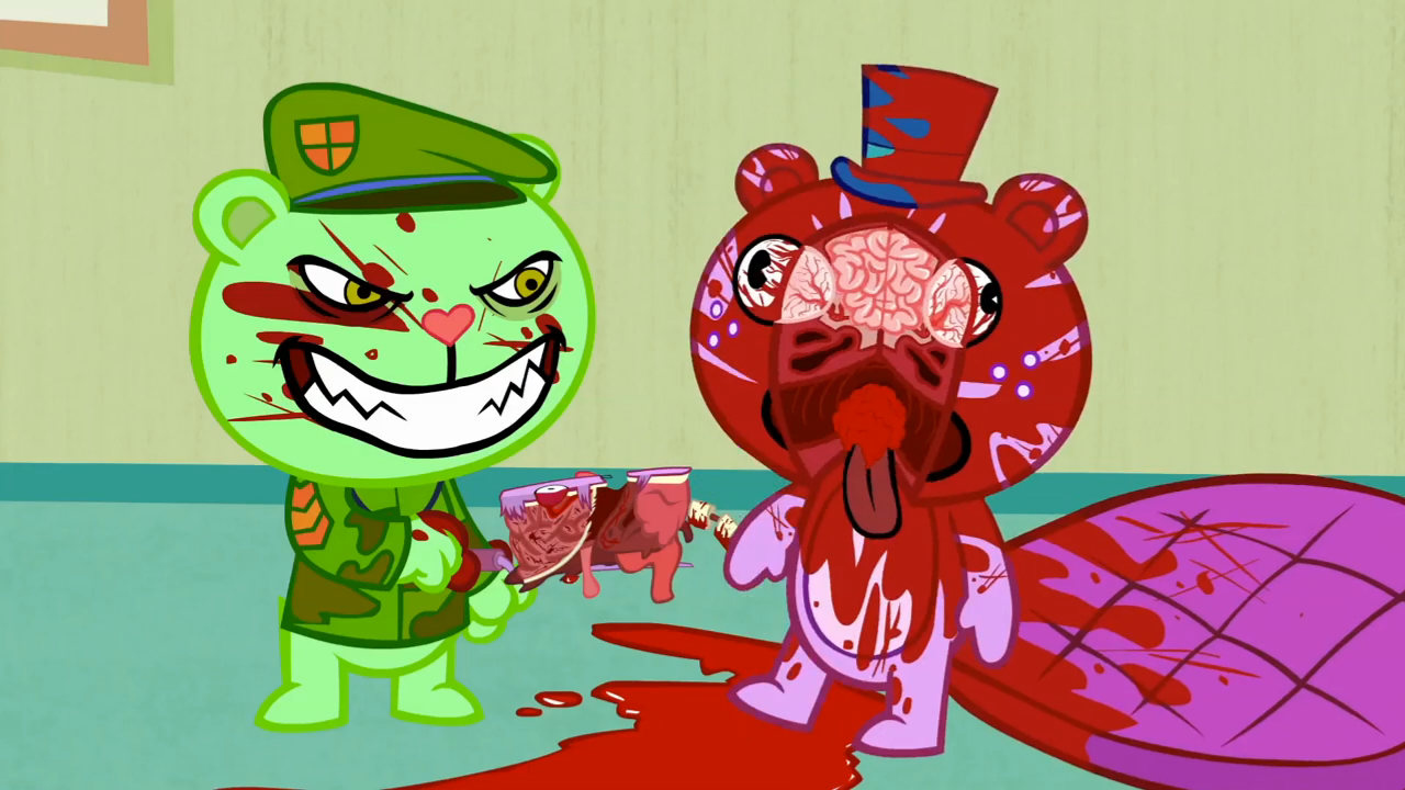 Happy Tree friends мультсериал кровь