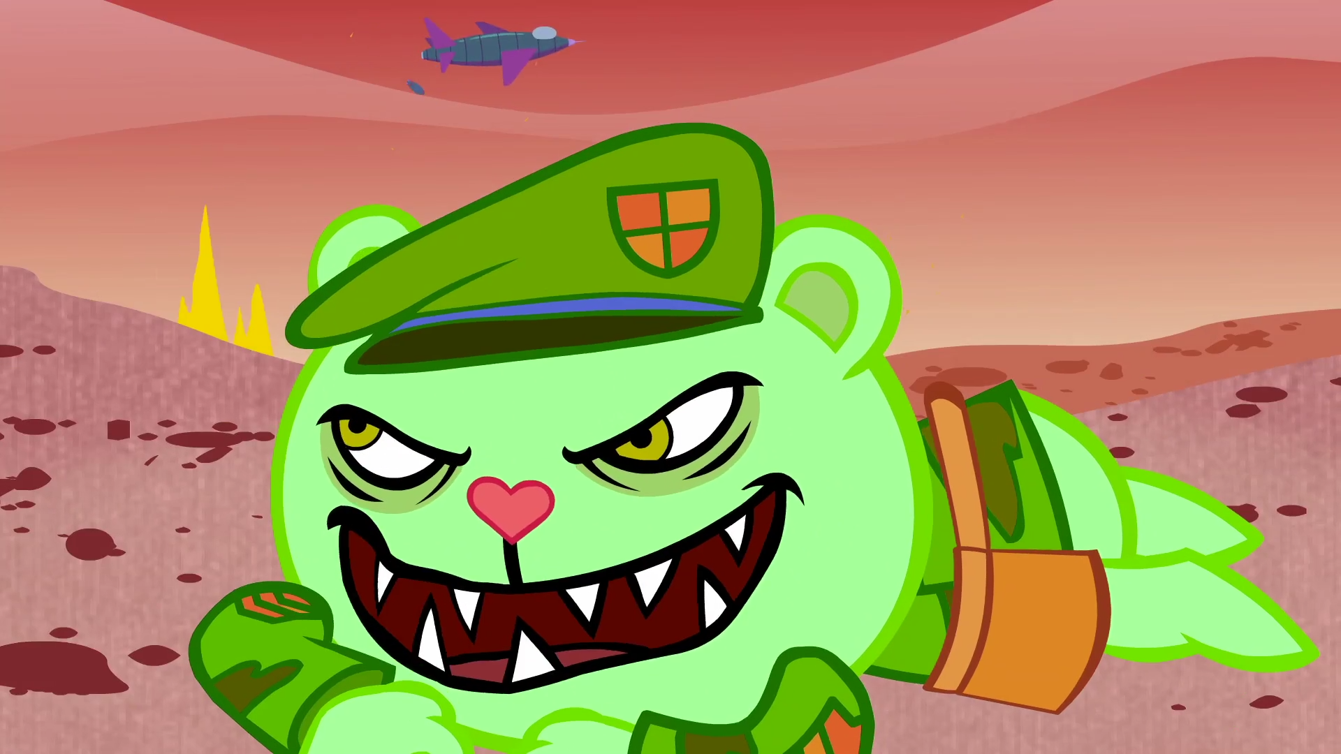 Mean friendly. Флиппи из happy tree friends злой. Flippy злой. Флипаут и флиппи. Happy tree friends 1999 года.