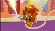 Werid Disco Bear face on fire