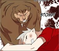 Dark defeated by a bear