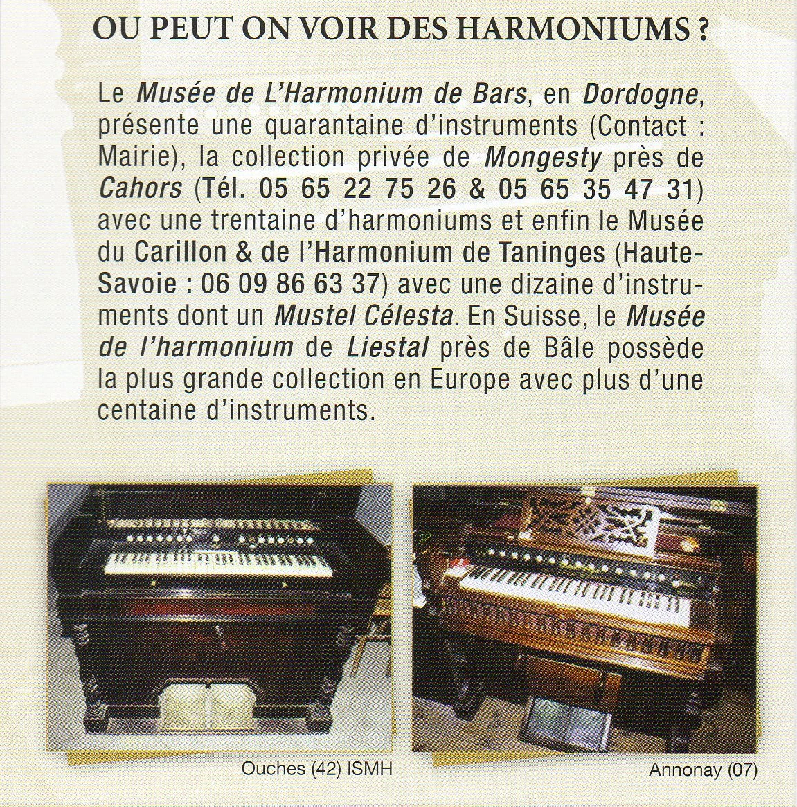 Image Où peuton voir des harmoniums (F.F.A.H.).jpg Wiki Harmonium