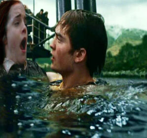 Cedric Diggory saving Willa Granger as part of the second task