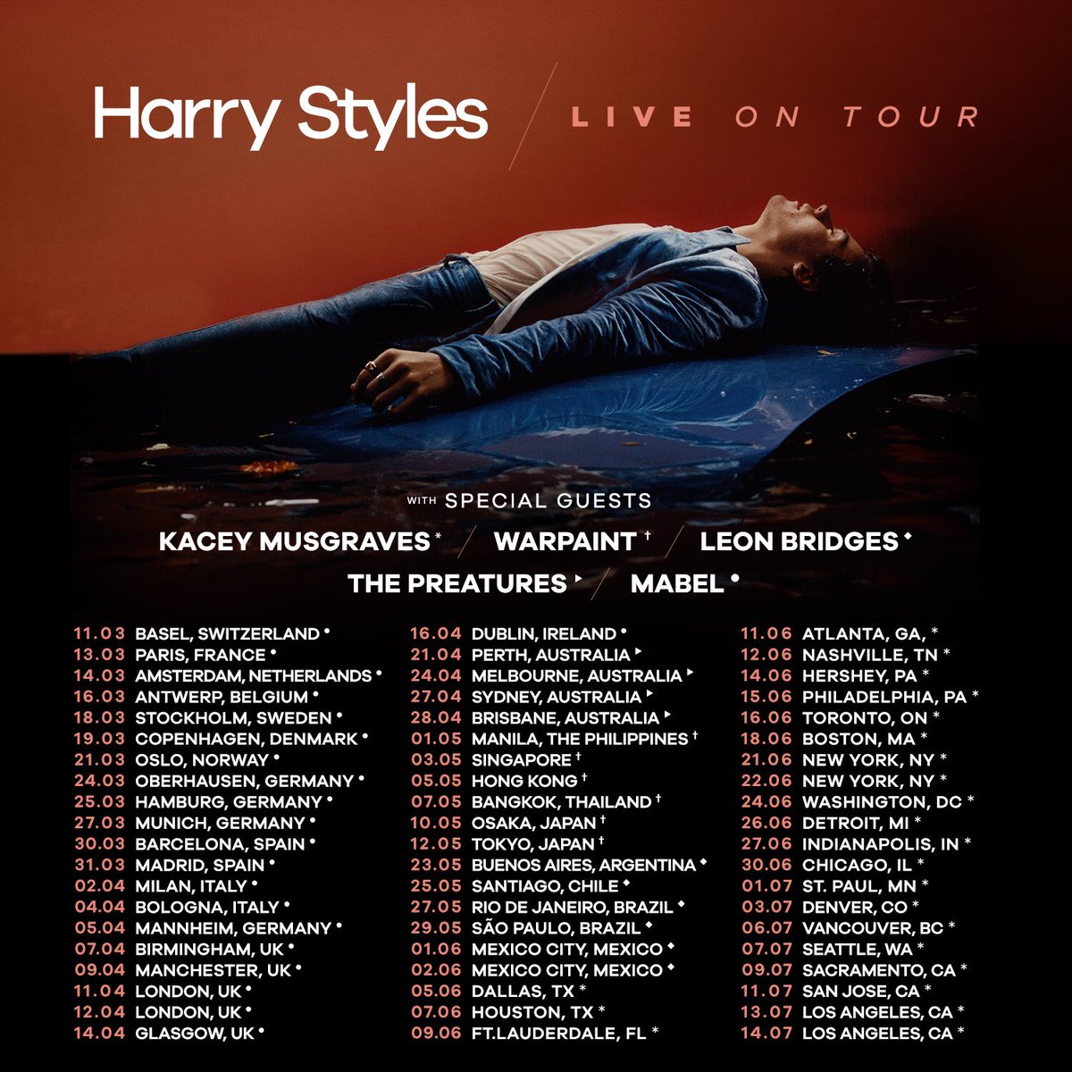 harry styles first tour setlist