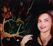 Helena Bonham Carter and the tree