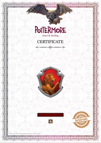 File:Gryffindor Certificate Pottermore.png