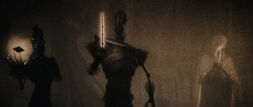Peverell brothers with the Deathly Hallows