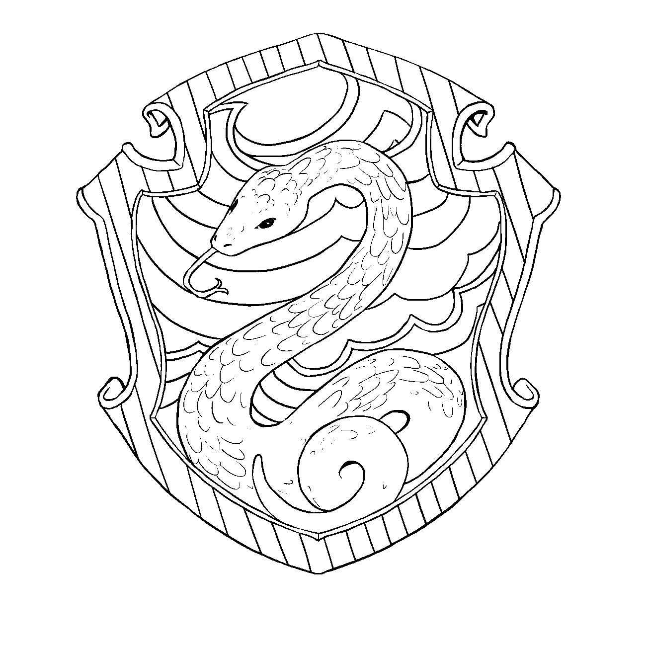Image - Slytherin Lineart.png | Harry Potter Wiki | FANDOM powered by Wikia