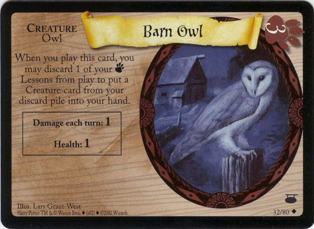 barn owl trading card harry potter wiki fandom powered by wikia