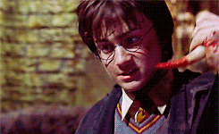 Harry destroying Tom Riddle's Diary GIF