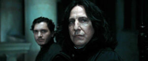 DH1 Severus Snape with another Death Eater