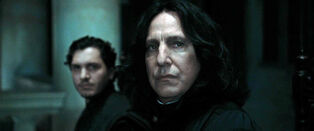 DH1 Severus Snape with another Death Eater