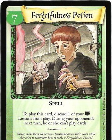 Forgetfulness Potion Trading Card Harry Potter Wiki Fandom
