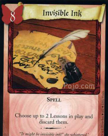 Invisible Ink Trading Card Harry Potter Wiki Fandom