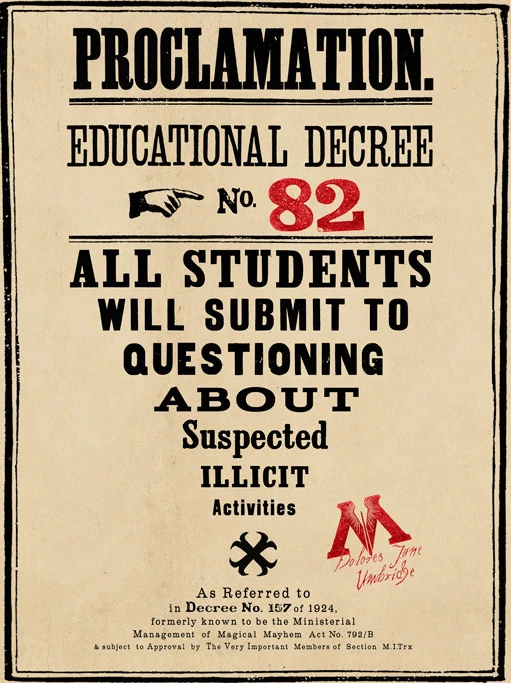 Image - Proclamation -82 Poster.JPG | Harry Potter Wiki | FANDOM ...