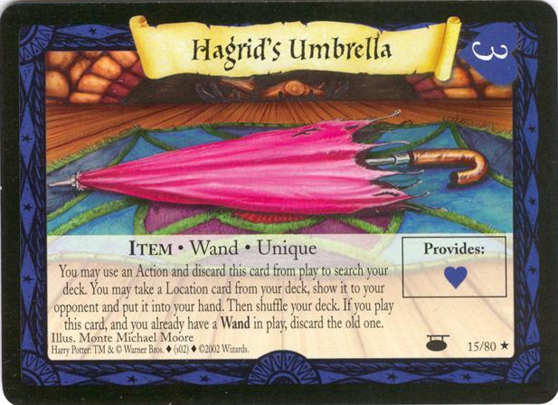 hagrid's wand in umbrella