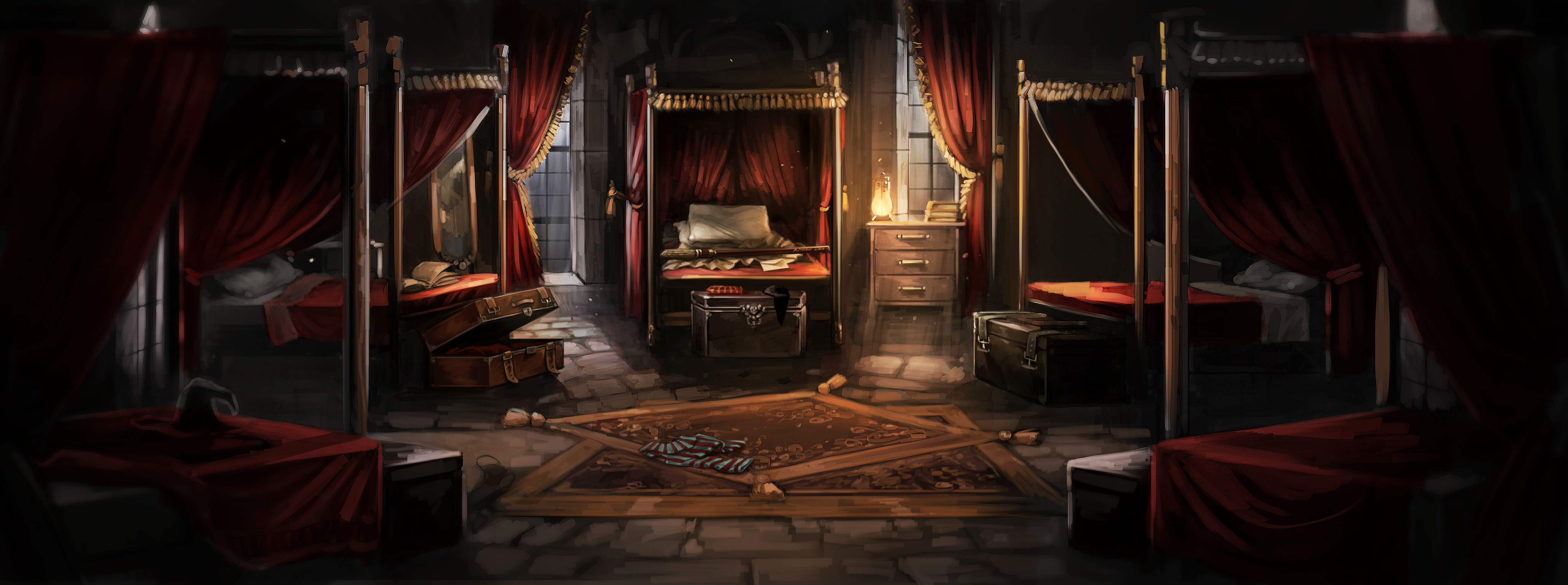 Gryffindor Boys' Dormitory | Harry Potter Wiki | Fandom